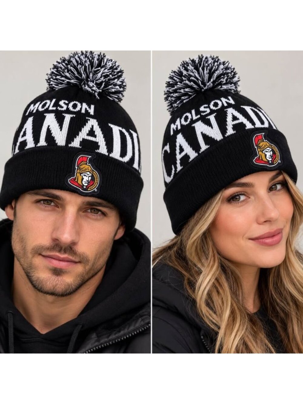 Ottawa Senators Molson Canadian NHL Pom Toque Beanie NWOT